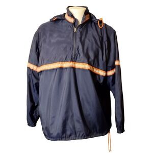 American Eagle Outfitters Windbreaker Golf Men Large Pullover Hooded Pocket Navy